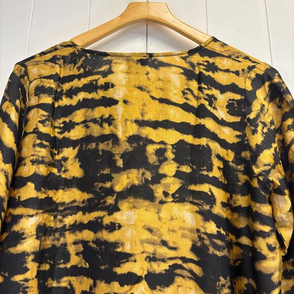 Nu Denmark Women's Abstract Tie Dye Boho Indie Henley Top Size S Free-Spirited - Picture 9 of 9